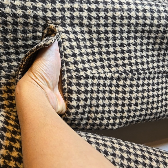 Anthropologie Bernardo Houndstooth Wool Blend Double-Breasted Handmade Blazer - Picture 8 of 17